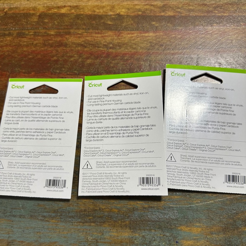 Cricut‎ Premium Fine Point Blade Lot of 3 German Carbide for Explore Expression - Picture 3 of 4